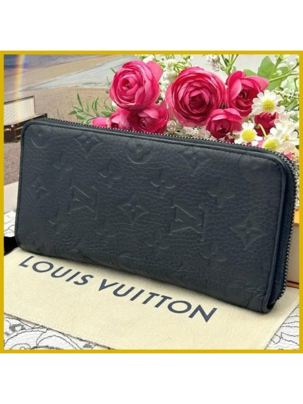 Louis Vuitton Monogram Taurillon Zippy Vertical Wallet